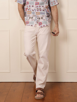 WROGN Loose Fit Men Beige Jeans