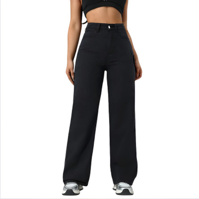 The Rivvrs co Straight Fit Women Black Jeans