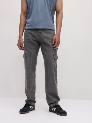 Roadster Straight Fit Men Grey Jeans