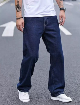 Star4well Relaxed Fit Men Dark Blue Jeans