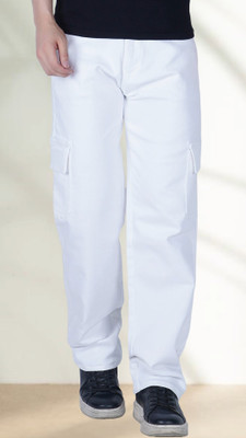 Nalitz Loose Fit Men White Jeans