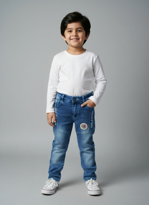POSAKALY Slim Boys Black Jeans
