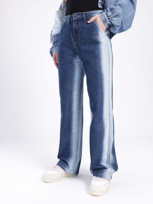 Glitchez Straight Fit Women Blue Jeans