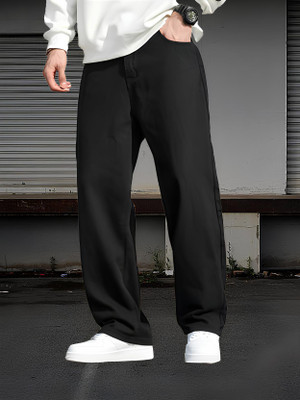 FADEVIELLE Relaxed Fit Men Black Jeans
