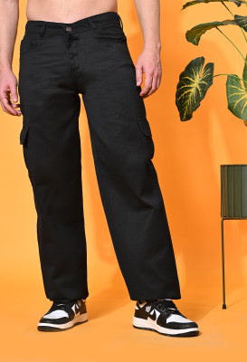 linaria Loose Fit Men Black Jeans