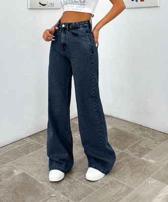 Crazeis Boyfriend Women Dark Blue Jeans