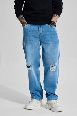 Snitch Loose Fit Men Light Blue Jeans