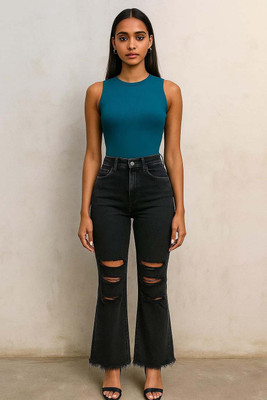 KOTTY Boot-Leg Women Black Jeans