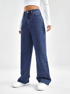 MERCEL Flared Women Dark Blue Jeans