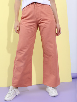 Tokyo Talkies Boot-Leg Women Pink Jeans