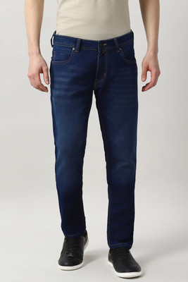 PETER ENGLAND Tapered Fit Men Dark Blue Jeans