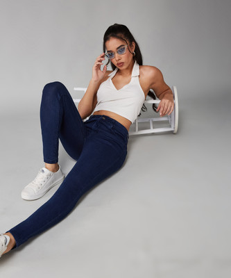 DOLCE CRUDO Skinny Women Dark Blue Jeans