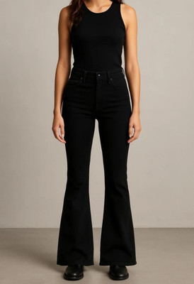 HouseOfCommon Boot-Leg Women Black Jeans