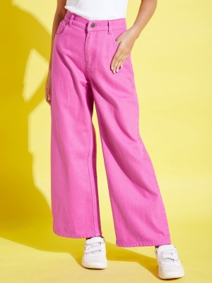 Noh.Voh - SASSAFRAS Kids Flared Girls Pink Jeans