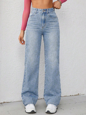 Crazeis Straight Fit Women Light Blue Jeans