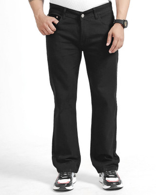 TrueOne Raw Straight Fit Men Black Jeans