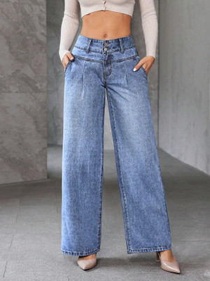 Robecult Loose Fit Women Light Blue Jeans
