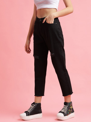 Belliskey Boyfriend Women Black Jeans