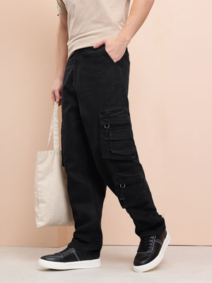 Mast & Harbour Relaxed Fit Men Black Jeans