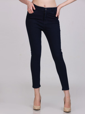 VBEAUTI Skinny Women Dark Blue Jeans