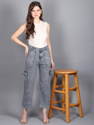 Qeboo Boyfriend Women Dark Grey Jeans