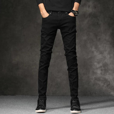 flete Skinny Men Black Jeans