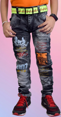 LAHSUAAK Regular Boys Black Jeans