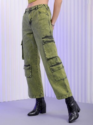 Freehand Relaxed Fit Women Green Jeans