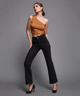 Miss Chase Boot-Leg Women Black Jeans