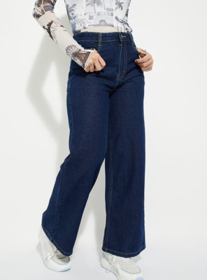 The Rivvrs co Straight Fit Women Dark Blue Jeans