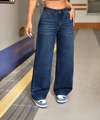 Rockwell Loose Fit Women Dark Blue Jeans