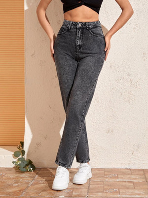 MADBORN CREATION Straight Fit Women Dark Grey Jeans