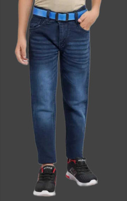 RKFAISHO Slim Boys Dark Blue Jeans