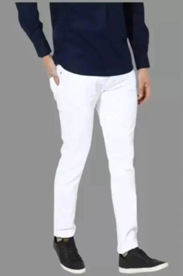 EVAARA Slim Men White Jeans