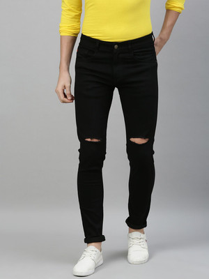 RusticBlooms Slim Men Black Jeans