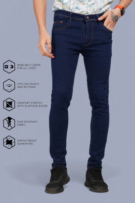 Lzard Slim Men Blue, Black Jeans