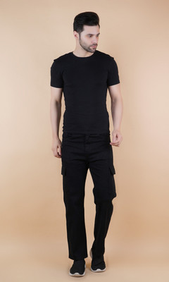 White leapard Relaxed Fit Men Black Jeans