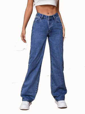 HouseOfCommon Straight Fit Women Blue Jeans
