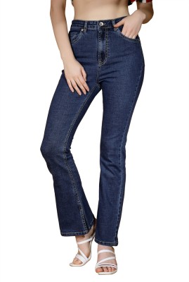 GLOBAL REPUBLIC Jean for Women loose Fit Cotton Jeans Low Rise Pearl Blue Jeans with Regular Women Blue, White Jeans