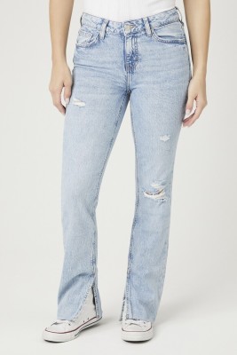 FOREVER 21 Flared Women Light Blue Jeans