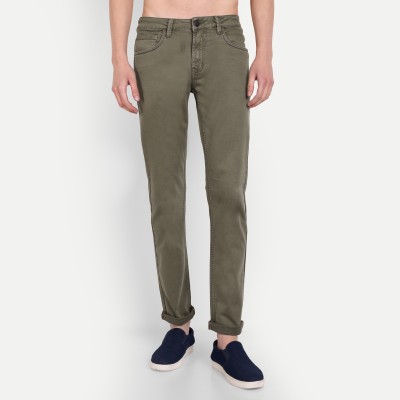 MEGHZ Slim Men Dark Green Jeans