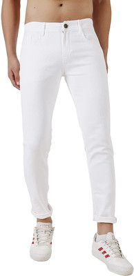 flete Loose Fit Men White Jeans