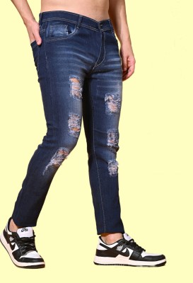 Flaring Tapered Fit Men Blue Jeans