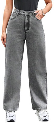 Star4well Straight Fit Women Grey Jeans