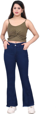 KILLER Boot-Leg Girls Dark Blue Jeans