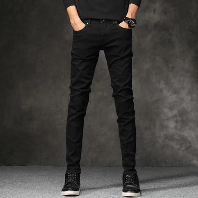flete Skinny Men Black Jeans