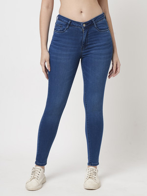 Kraus Jeans Women Blue High-Rise Skinny Jeans Straight Fit Women Blue Jeans