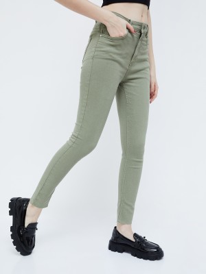 Ginger by Lifestyle Regular Women Green Jeans