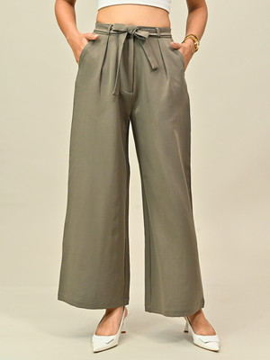 SWISHIN Regular Fit Women Grey Trousers