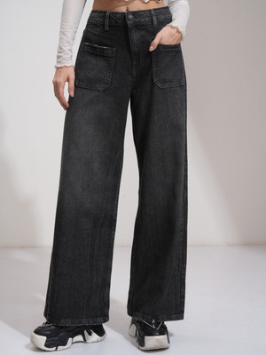 Tokyo Talkies Boot-Leg Women Grey Jeans